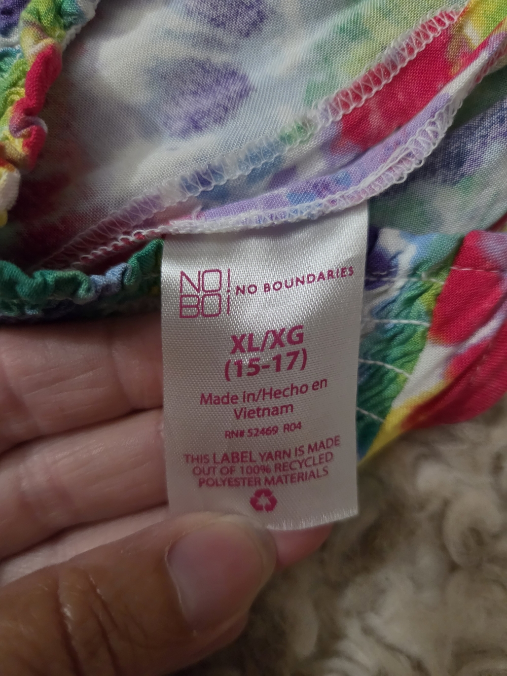 No Boundaries Tie-Dye Spaghetti Strap Tank in Rainbow Colors - Picture 3 of 3